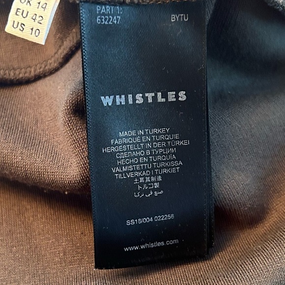 Whistles Long Sleeve Green Dress Viscose 10 - Picture 9 of 10